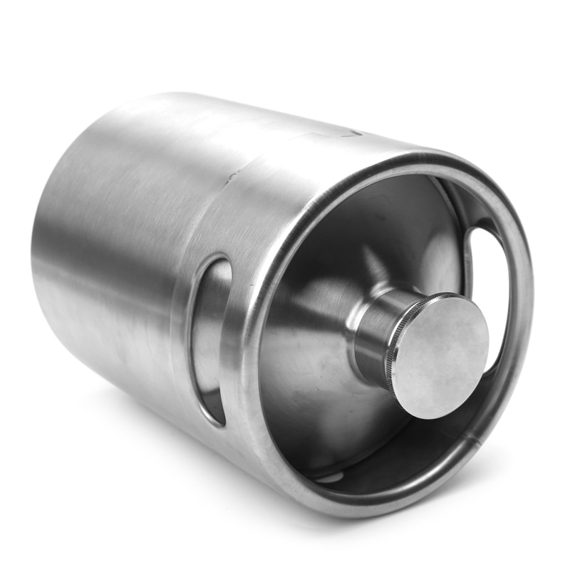 VFGTERTE 1PC 2L Beer Kegs Stainless Steel Mini Beer Growler for Party Beer Geek Wedding Home Kitchen Beer Brewing Kitchen Tools