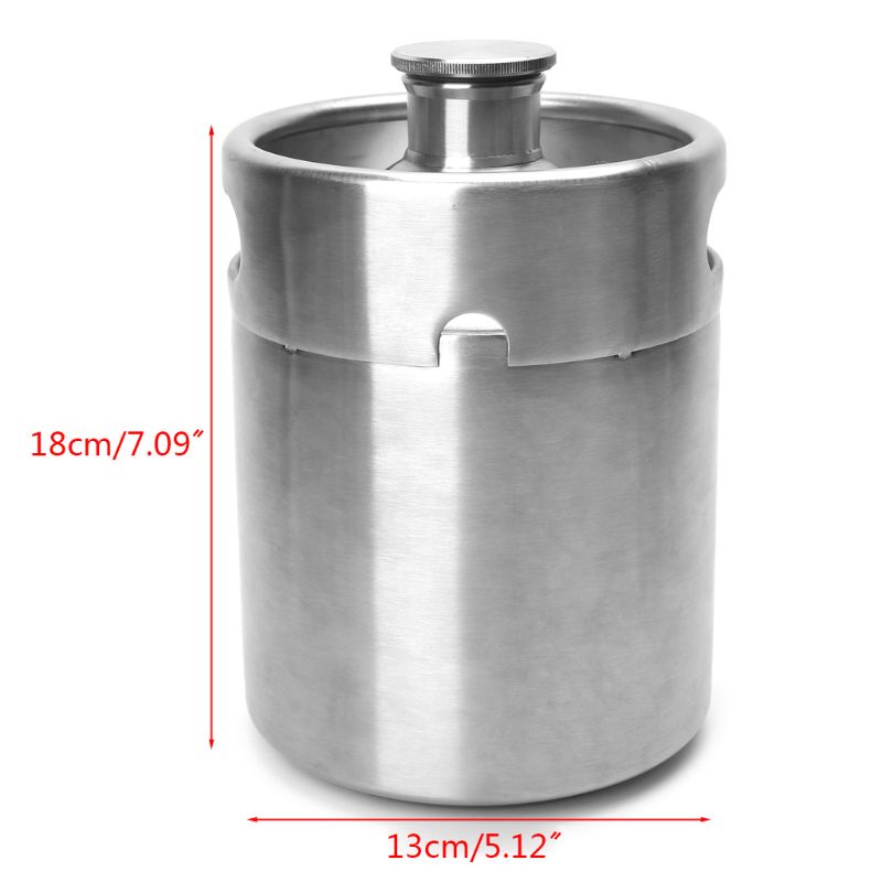 Stainless Steel 2L Mini Beer Keg