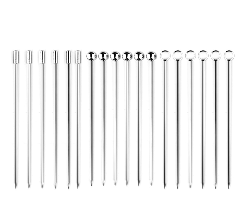 Cocktail Picks 12 Stainless Steel Sticks