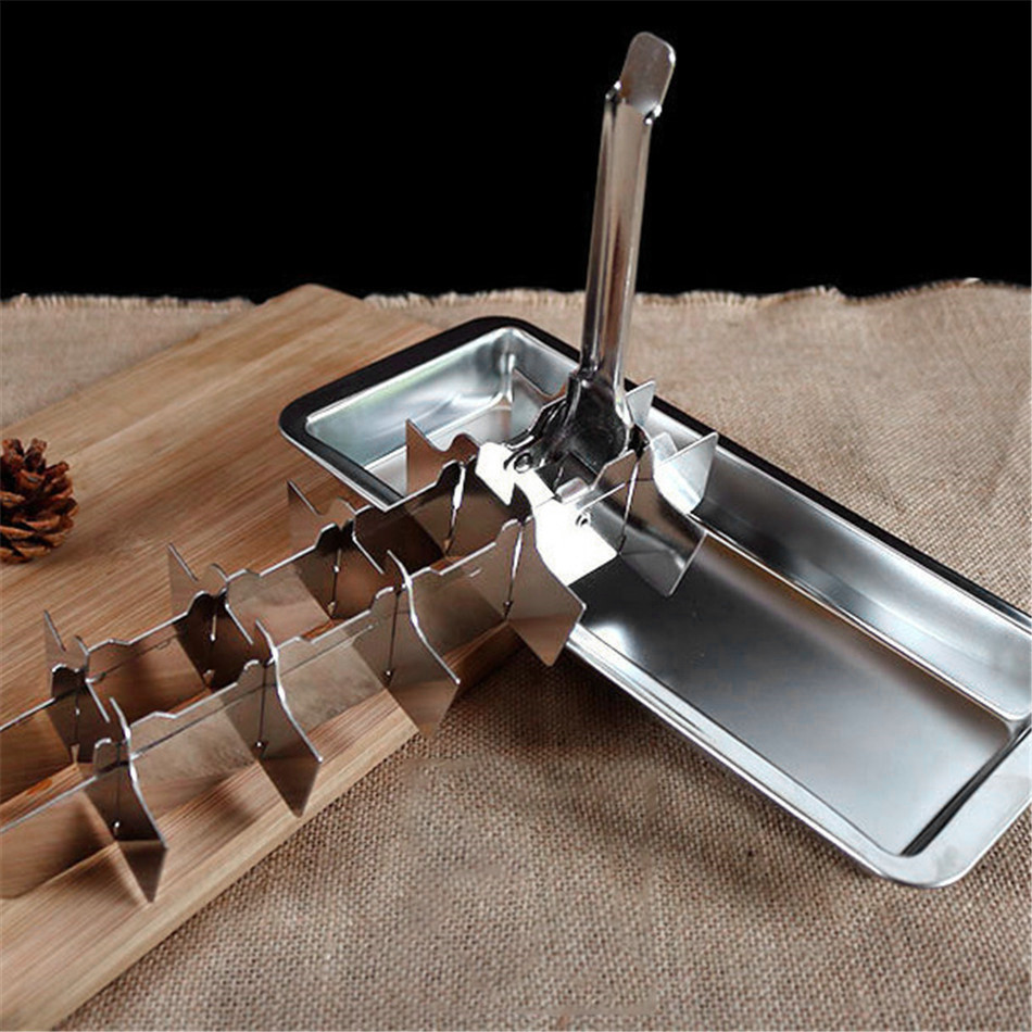 Metal Ice Cube Tray with Easy Release Lever