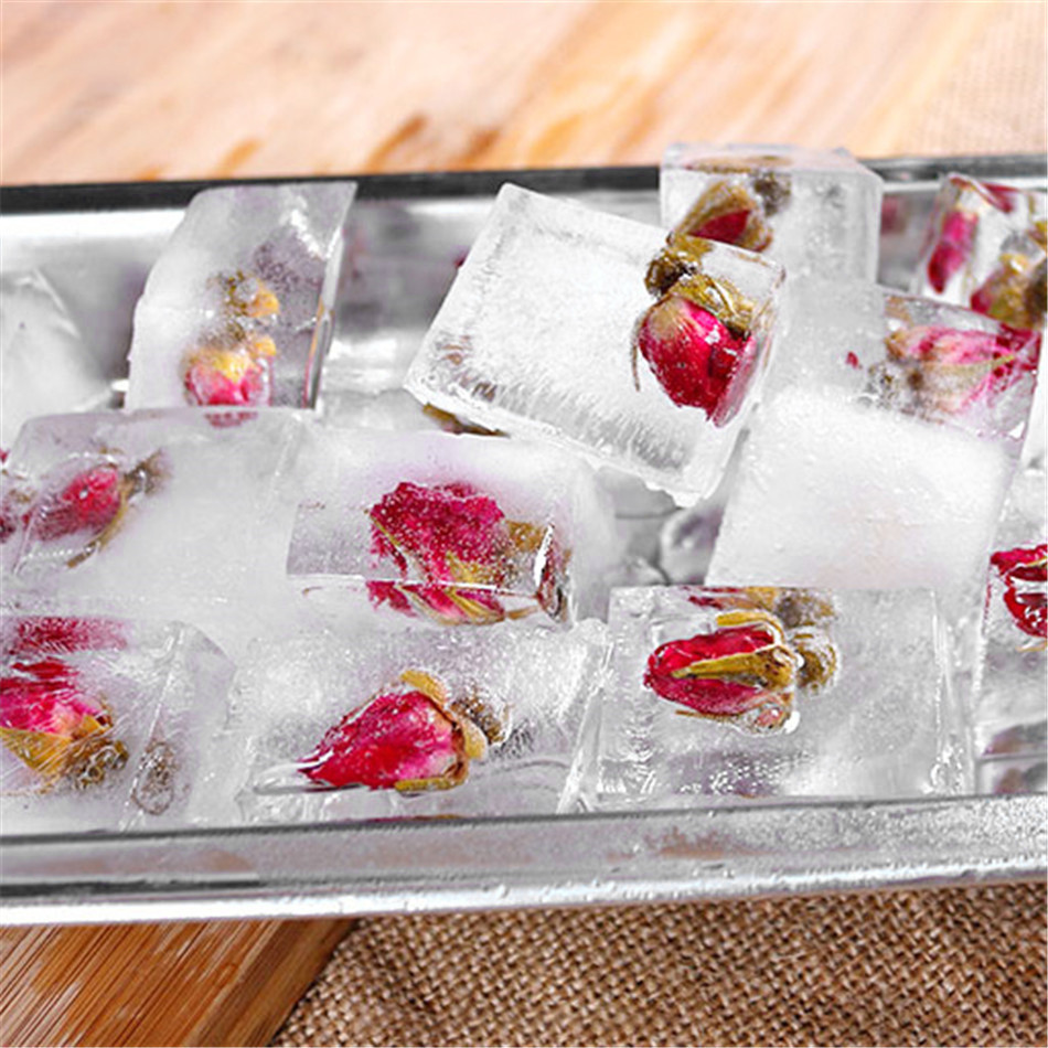 Metal Ice Cube Tray with Easy Release Lever
