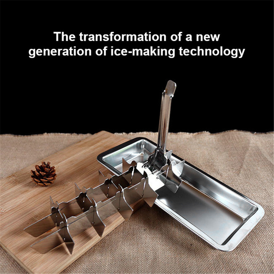 Metal Ice Cube Tray with Easy Release Lever