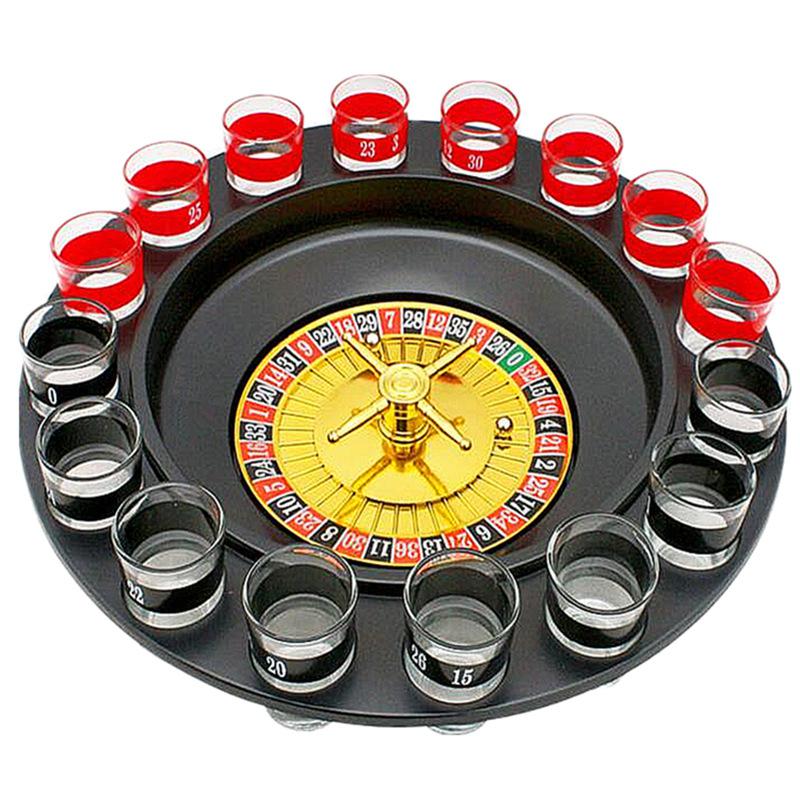 Bar Funny Tools Russia Turntable Shot Glass Drinking Roulette Game Set 16 Shots Party Board Game Play Accessories