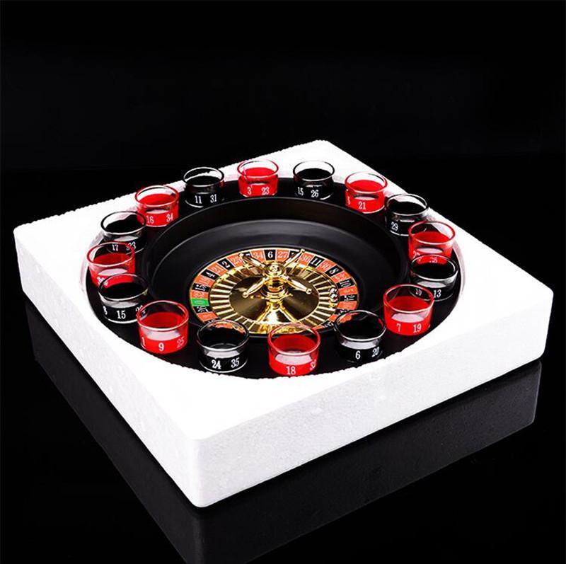 Bar Funny Tools Russia Turntable Shot Glass Drinking Roulette Game Set 16 Shots Party Board Game Play Accessories