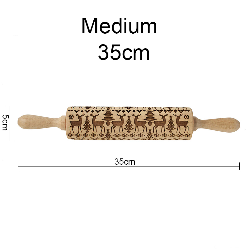 3D Rolling Pin Wooden Body and Handle 3D Rolling Pin Wooden Body and Handle