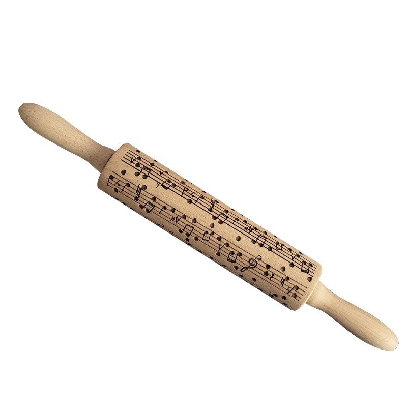 3D Rolling Pin Wooden Body and Handle 3D Rolling Pin Wooden Body and Handle
