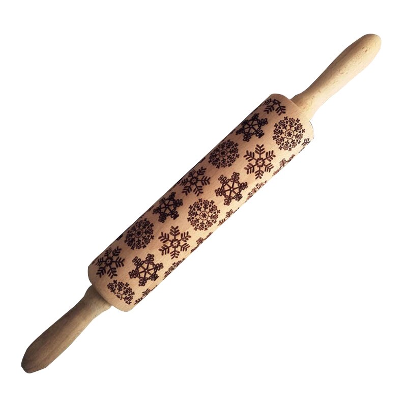 3D Rolling Pin Wooden Body and Handle 3D Rolling Pin Wooden Body and Handle