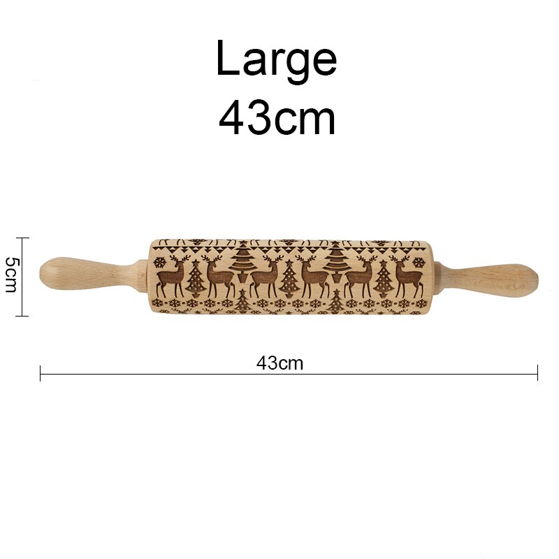 3D Rolling Pin Wooden Body and Handle 3D Rolling Pin Wooden Body and Handle