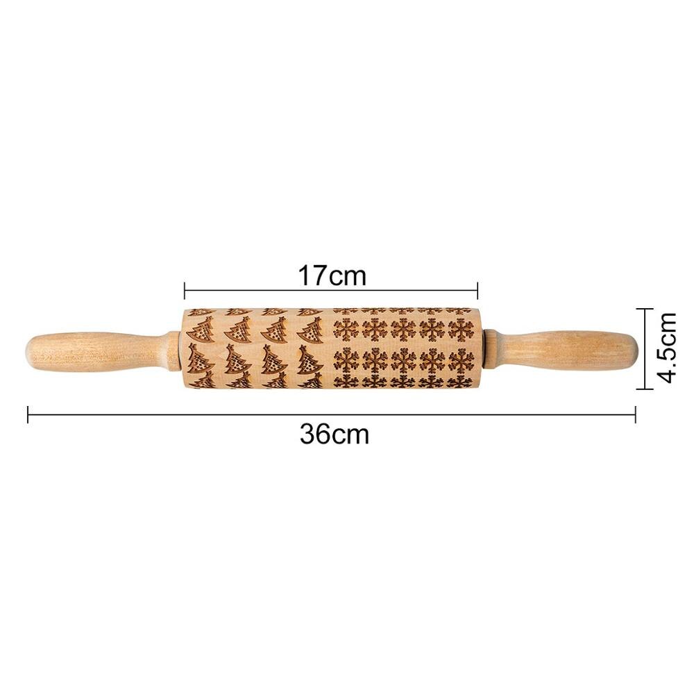 3D Rolling Pin Wooden Body and Handle 3D Rolling Pin Wooden Body and Handle