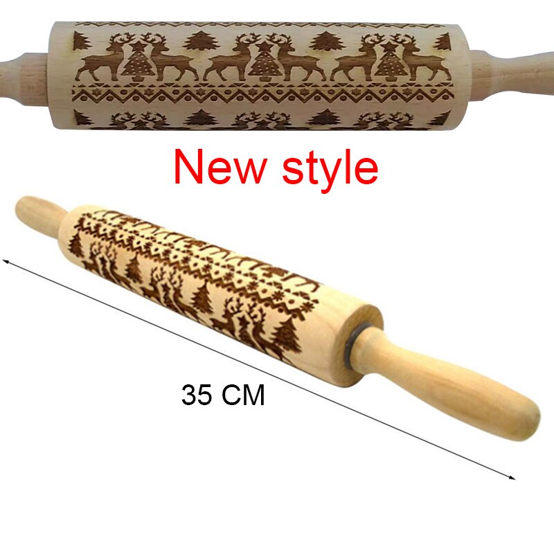 3D Rolling Pin Wooden Body and Handle 3D Rolling Pin Wooden Body and Handle