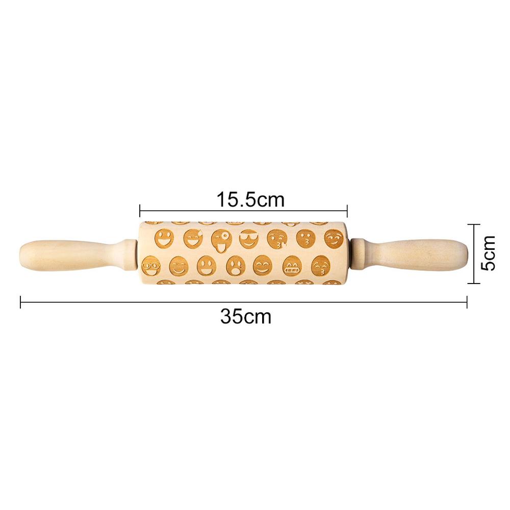3D Rolling Pin Wooden Body and Handle 3D Rolling Pin Wooden Body and Handle