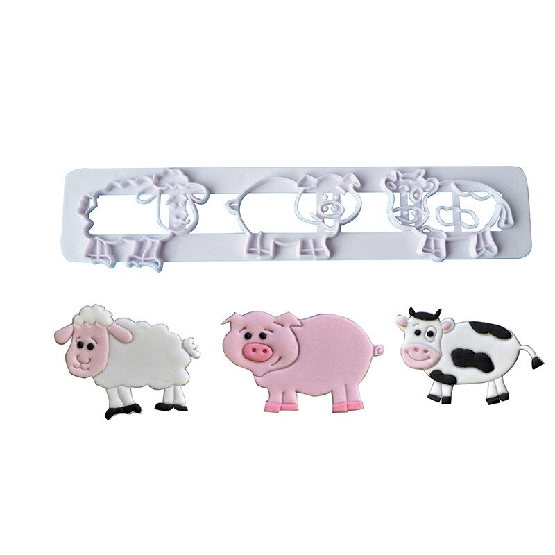 3 in 1 Farm Animal Cookie Cutter 3 in 1 Farm Animal Cookie Cutter