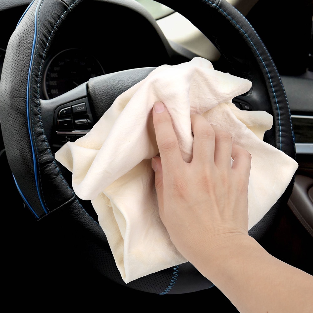 LEEPEE Absorbent Quick Dry Towel Suede Genuine Leather Car Wash Towel 5 Size Natural Chamois Leather Wash Car Cleaning Cloth