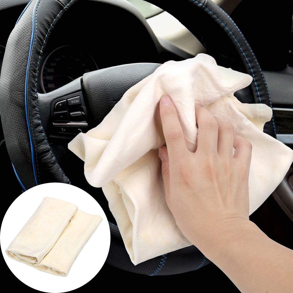 LEEPEE Absorbent Quick Dry Towel Suede Genuine Leather Car Wash Towel 5 Size Natural Chamois Leather Wash Car Cleaning Cloth