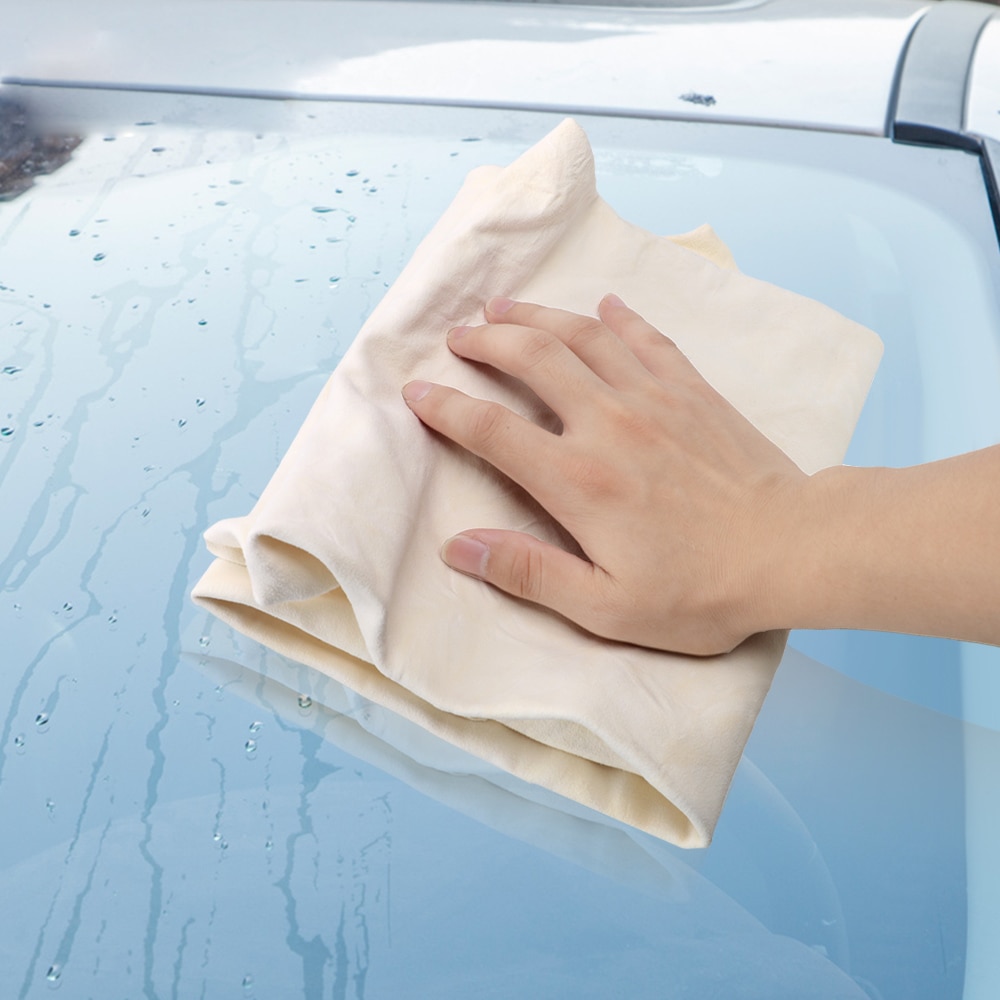 LEEPEE Absorbent Quick Dry Towel Suede Genuine Leather Car Wash Towel 5 Size Natural Chamois Leather Wash Car Cleaning Cloth